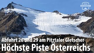 Pitztaler Gletscher Kamerafahrt Piste an der Wildspitzbahn [upl. by Nylram9]