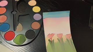 simply watercolor painting for biggenner easy watercolor painting idea [upl. by Ekul]