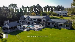 Inside a Modern Farmhouse Mansion With Views of The Vaal River  Luxury House Tour [upl. by Aihsenod932]