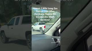 Almost 1 Mile Long Gas Station Line After Hurricane Helene Hit Graniteville South Carolina [upl. by Westleigh462]