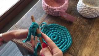 Crochet con totora  Base circular Parte 1 [upl. by Bebe]