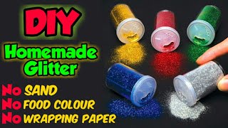 How to make glitter at home  glitter homemade  DIY glitter  handmade glitter  Sajals Art [upl. by Eadith]