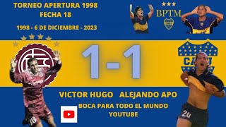 TORNEO APERTURA 1998  LANUS 1 BOCA 1 Relata Victor Hugo Morales comenta Alejandro Apo [upl. by Colner]