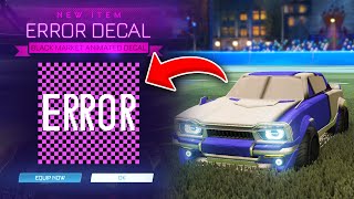 New ERROR Decal On Rocket League [upl. by Adamec]