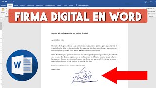 Como Hacer una Firma Digital en Word [upl. by Roxine]