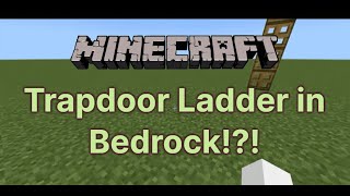 Trapdoor Ladder in Bedrock [upl. by Nattirb]