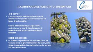 IL CERTIFICATO DI AGIBILITA DI UN EDIFICIO [upl. by Uranie]