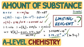 Amount of Substance  Exam Question Walkthrough｜A Level Chemistry AQA [upl. by Yeclek30]