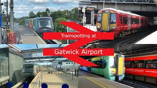 Trainspotting at Gatwick Airport and a ride on the Gatwick Airport Shuttle [upl. by Brittni687]