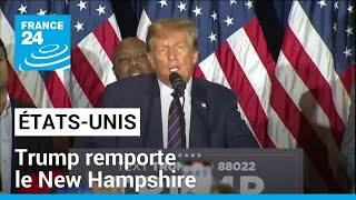 Primaires républicaines  Trump remporte le New Hampshire • FRANCE 24 [upl. by Lim]