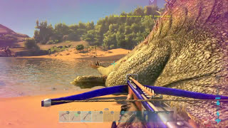 ARK  How To Tame A SPINO With Tranq Arrows Part 1 [upl. by Zippora]