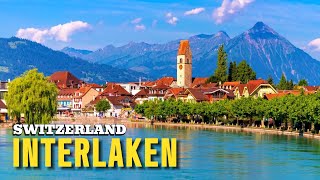 Interlaken 4K Beauty of a Mountain Town in Switzerland 🇨🇭Walking Tour [upl. by Femi]