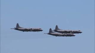 RNZAF P3K Orion farewell flight over Wellington  January 2023 [upl. by Stavros]