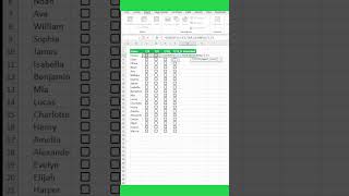 Create Attendance sheet using Checkbox and COUNTIF Function exceltech excelmacros shorts [upl. by Argella]