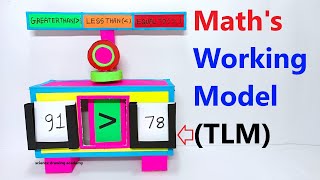 maths working model  maths tlm  greater than  less than  equal  craftpiller  diy [upl. by Biddle]