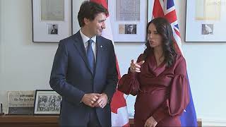 Jacinda Ardern and Justin Trudeau meet in Paris [upl. by Aihselat]