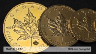 Goldmünze Maple Leaf Kanada [upl. by Levania]