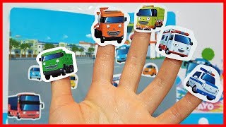 Learn Colors Tayo Sticker Finger Family Song The Little Tayo Bus NY Play [upl. by Aicela]