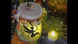 How to Make a Fairy Lantern in a Glass Jar  DIY Fairy Night Light [upl. by Chlo]