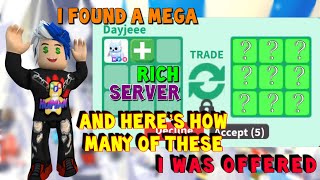 TRADING A MEGA NEON SNOW OWL IN ROBLOX ADOPT ME  GIVEAWAY [upl. by Daisi749]