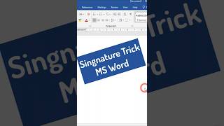 Master the Auto Signature Trick in MS Word [upl. by Bobine129]