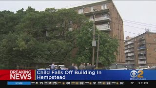 Child Reportedly Falls Off Building In Hempstead [upl. by Kliman]