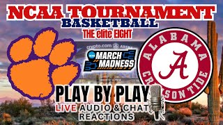 NCAA elite 8 BASKETBALL TOURNAMENT CLEMSON VS ALABAMA [upl. by Ahsimet]