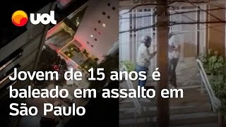 Jovem é baleado em assalto no bairro de Perdizes em São Paulo veja vídeo [upl. by Yemrej]