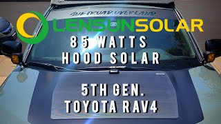 Lensun Solar 85 watts hood solar 5th Gen Toyota RAV4 [upl. by Drawe]