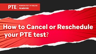 How to Cancel or Reschedule PTE Exam  PTE Exam Cancellation Policy [upl. by Chancey]