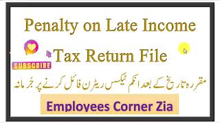 What is the Penalty on Late Income Tax Return File  SEC182  182A  Employees Corner Zia [upl. by Dlawso]