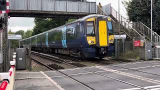 Rainham Kent Level Crossing in action with class 3759 EMU arriving [upl. by Aytak]