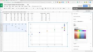 Graphing individual error bars on scatter plot in Google Sheets new [upl. by Oiraved548]