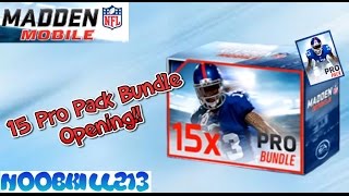 Madden Mobile 15 Pro Pack Bundle Opening [upl. by Atiana358]