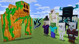 Mutant Pumpkin Golem vs All Minecraft Mobs in minecraft battle  Warden  mutant mobs [upl. by Carolann]