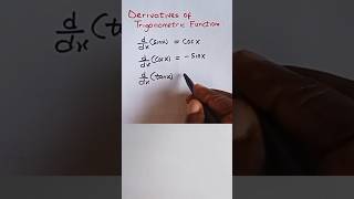 Derivatives of Trigonometric functions shorts [upl. by Zaslow]