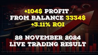 104 Profits from Balance 3334  311 ROI  Live Trading Result  28112024 [upl. by Herta530]