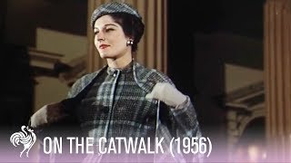 Extravagant English Catwalk Show 1956  Vintage Fashions [upl. by Onitsuaf]