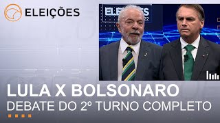 DEBATE LULA E BOLSONARO COMPLETO Lula e Bolsonaro participam do 1º debate presidencial do 2º turno [upl. by Joachim]