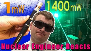 Nuclear Engineer Reacts to Styropyro quotCrazy eBay Green Laser Pointer Mod 1mW to 1400 mWquot [upl. by Ritchie]