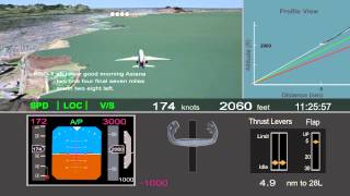 Animation of Asiana Flight 214 accident sequence [upl. by Eicnahc12]