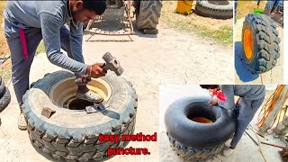 big truck tyre puncture  Wheel Loader Tire amp Inner Tube Repair Outdoor Rescue💥 [upl. by Pitts238]