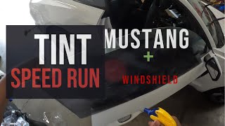 Tint Speed Run mustang 2016 Full car and Windshield [upl. by Brunk133]