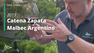 Wine Review Catena Zapata Malbec Argentino 2019 [upl. by Arymahs]