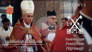 Archbishop Gänswein commemorates Summorum Pontificum  Vespers  Latin Mass Pilgrimage Rome [upl. by Nitneuq522]