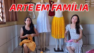 AS CROCHETEIRAS MÃE E FILHA SANDRA E ELISANDRA APRESENTARAM BELÍSSIMAS PEÇAS EM CROCHÊ 🧶 [upl. by Einalam]