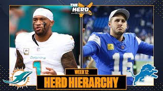 Herd Hierarchy Dolphins swim to Colins Top 10 Lions make giant leap in Week 12  NFL  THE HERD [upl. by Lauraine]