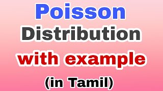 Poisson Distribution  Probability  Statistics  In Tamil  Bhargavi  Subject 360 [upl. by Windsor]