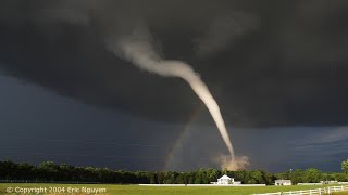 Mulvane  A once in a lifetime Photogenic Tornado with Rainbow June 12 2004 [upl. by Akemahs]