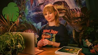 Jurassic World Travel Agent Role Play  ASMR Soft Spoken  Typing  Page Flipping [upl. by Karub]